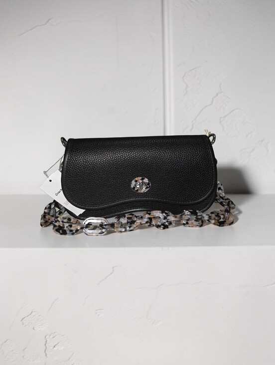 Coach Handbags - Coach Coachtopia Nwt Wavy Dinky Black Leather Shoulder Crossbody Bag